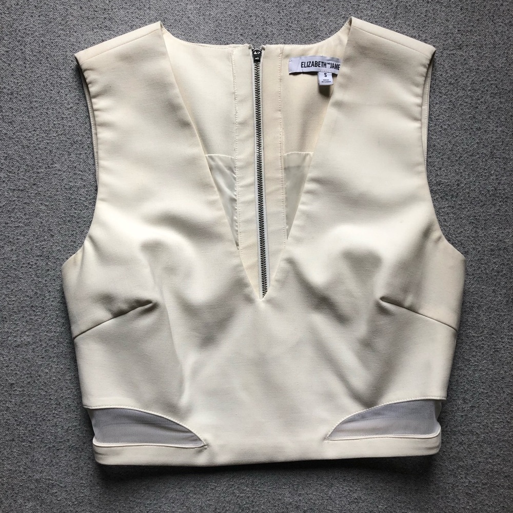 Elizabeth & James White Crop Top